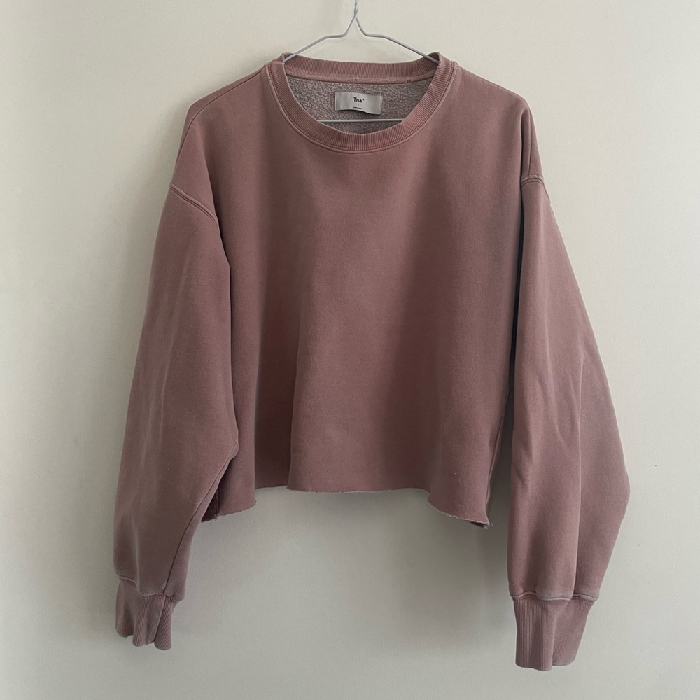 TNA Dusty Rose Cropped Sweatshirt
